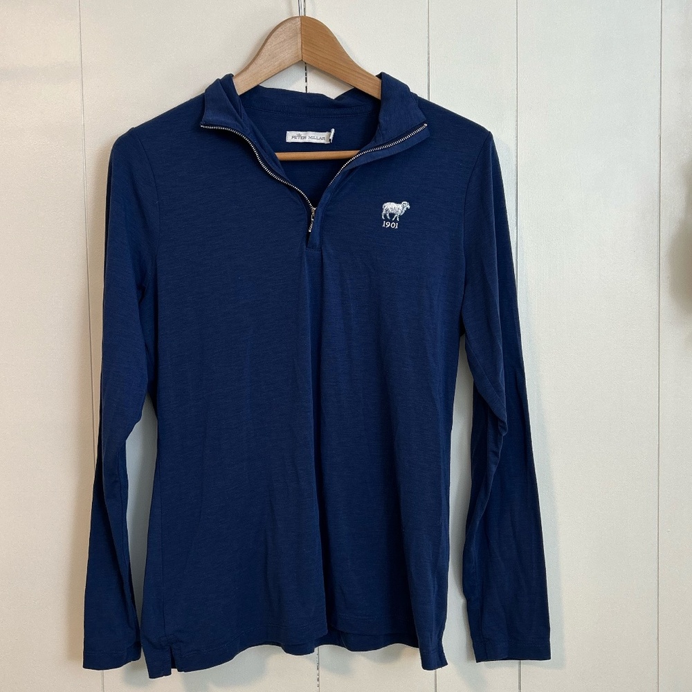 Peter Millar Navy Blue Quarter-Zip Jacket – Size Medium